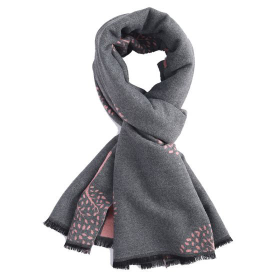 Terry Mulberry Tree scarf - reversible Grey & Pink