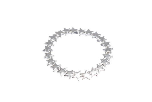 Bracelet - Silver Stars on Stretch Bracelet