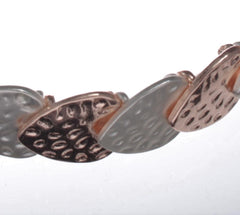Bracelet - Overlapping Hearts Rose Gold & Silver