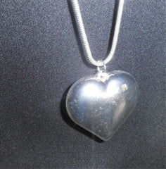 Long Chain Large Heart Pendant Necklace
