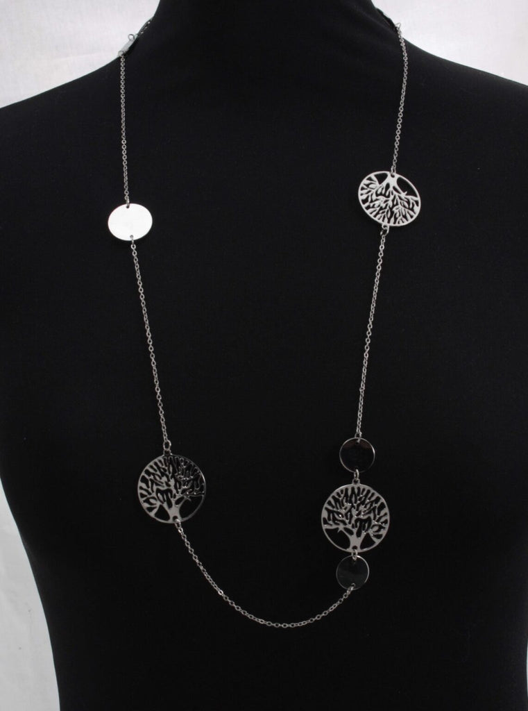 Long Tree of Life & Circles Necklace