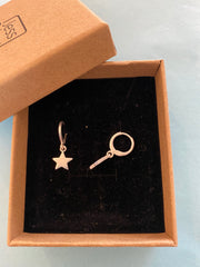 Earrings - Mini Star Huggie Earring Silver