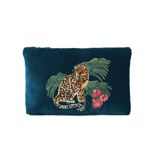 Elizabeth Scarlett - Jungle Jaguar - Velvet Mini Pouch