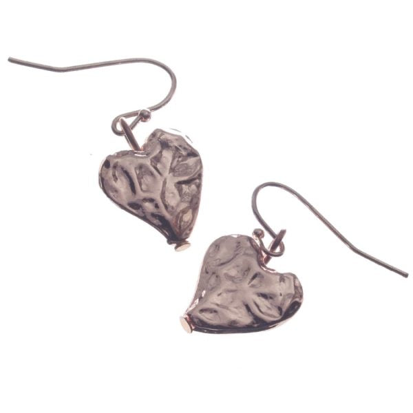 Earrings - Love Island Heart Earrings Rose Gold