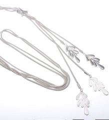 Long Cascading Leaves Necklace