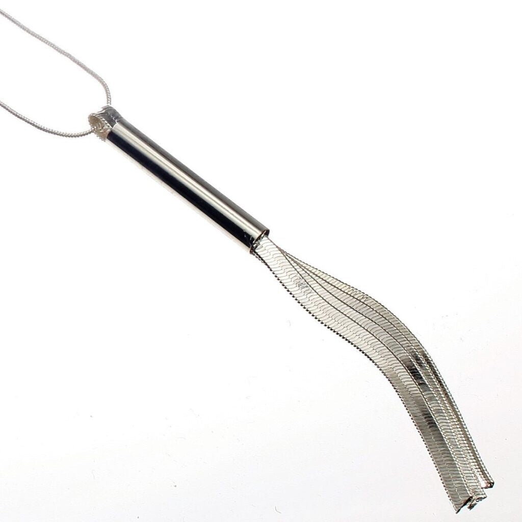 Long Tassel on Silver Chain