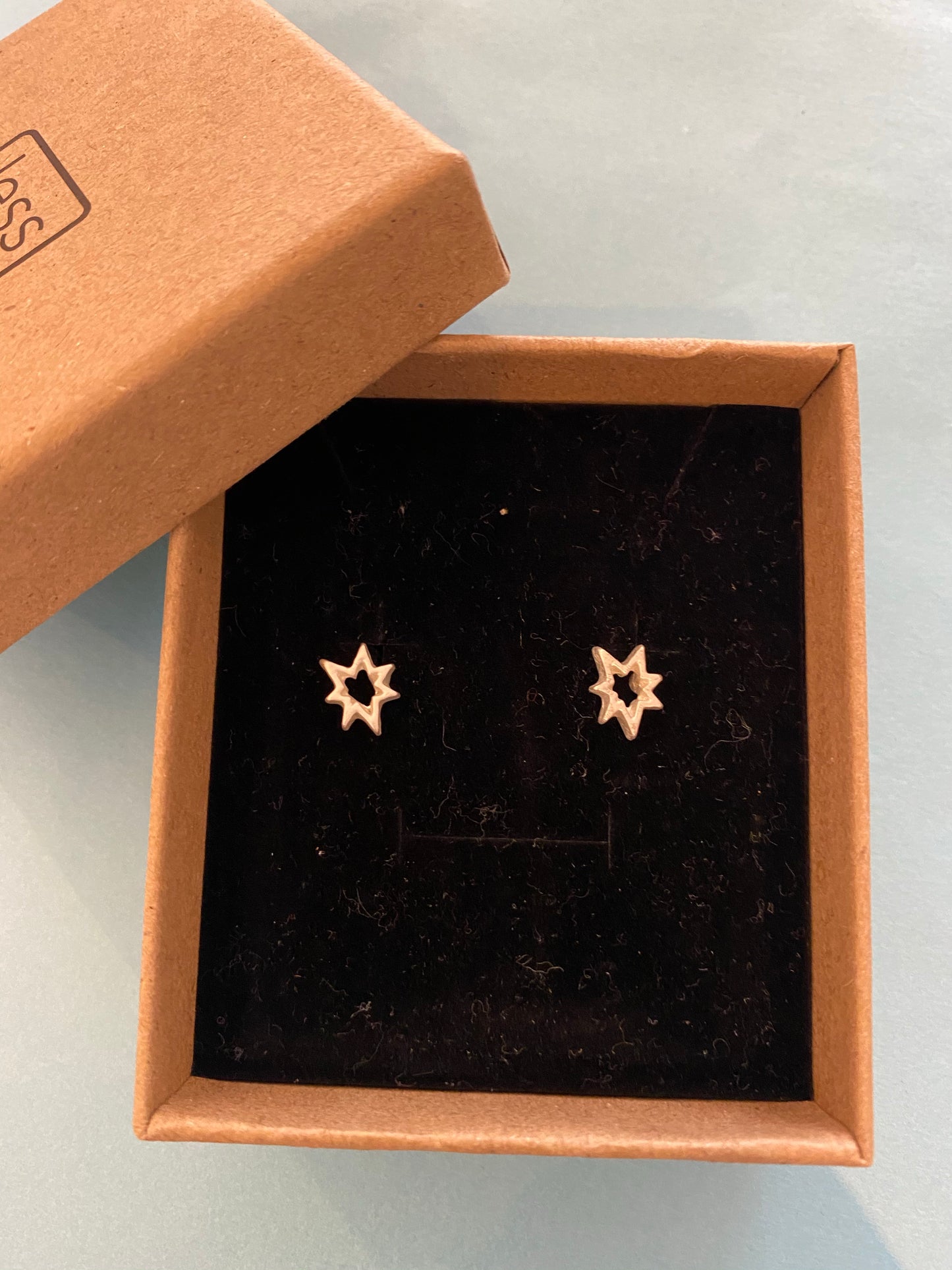 Earrings - Brushed Silver Star Stud