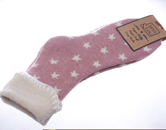 Cosy Toes Pink with White Stars